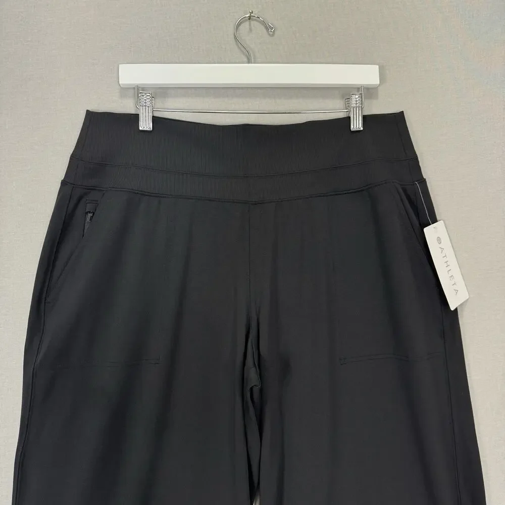 Athleta Venice Wide Leg Pants Womens XL Black Athleisure Lounge Travel‎ Gorpcore